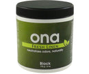 Green container of ona Fresh Linen with black lid on a white background