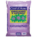 Bag of Coast of Maine organic and natural planting soil for acid-loving plants on a white background