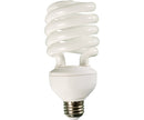 CFL light bulb on a white background