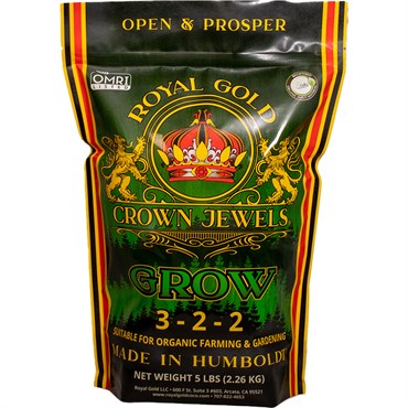 Royal Gold Crown Jewels Grow fertilizer packaging on a white background