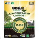 Sustane Concentrated Compost package with branding and certification logos on a white background