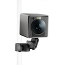 Small camera with a clip on a white background