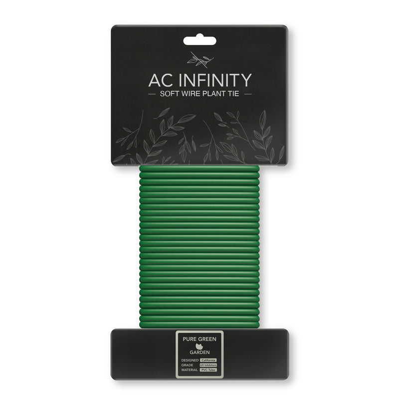 AC INFINITY SOFT TWIST TIES, THICK RUBBERIZED TEXTURE, 10M