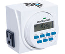 Dual Outlet 7-Day Grounded Digital Programmable Timer