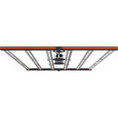 Foldable light with metal frame on a white background