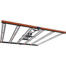 Foldable light with metal frame on a white background