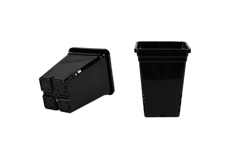7 inch pot for plant SUNPACK Square Pot Black 7 Inch x 7 I