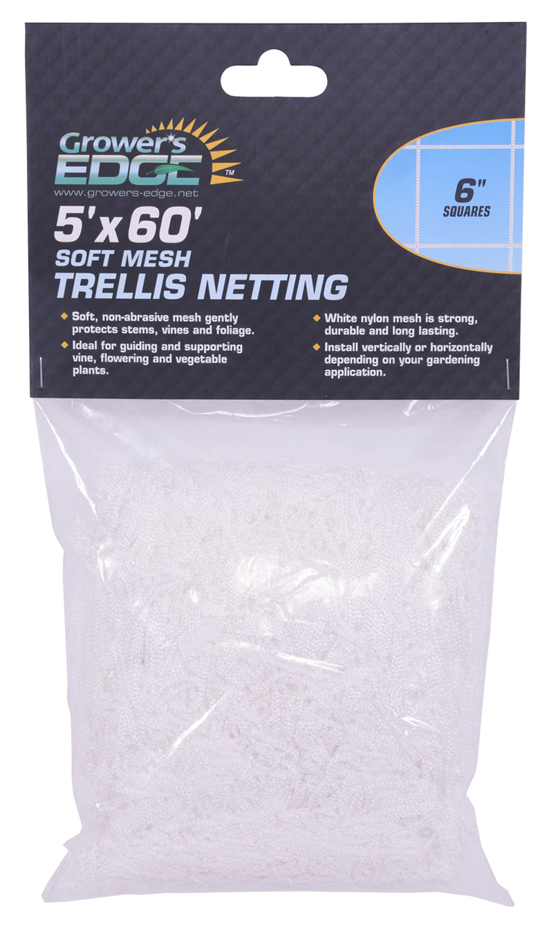 Grower's Edge Soft Mesh Trellis Netting with 6 in Squares