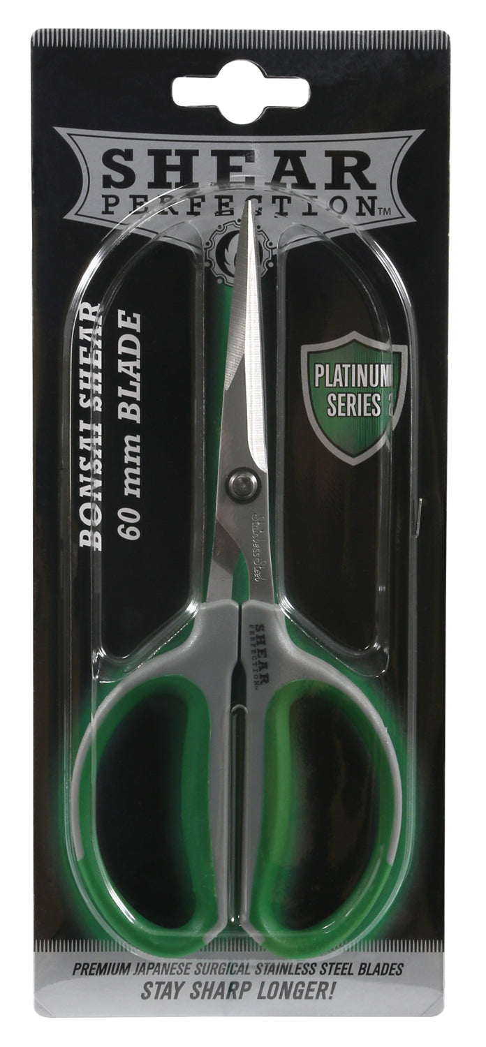 Shear Perfection Platinum Stainless Steel Bonsai Scissor - 2.4 Inch Straight Blades Default Title