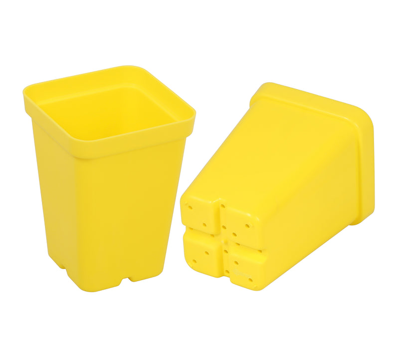 yellow plastic plant pots SUNPACK 2.5 Inch Square Pots