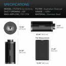 AC Infinity XL Australian Charcoal Inline Carbon Filter