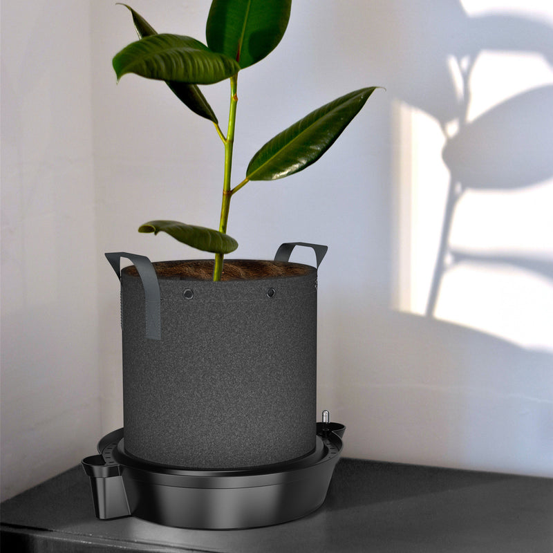 4 pack plant pots AC Infinity SELF-WATERING FABRIC POT BASE, 4-PACK