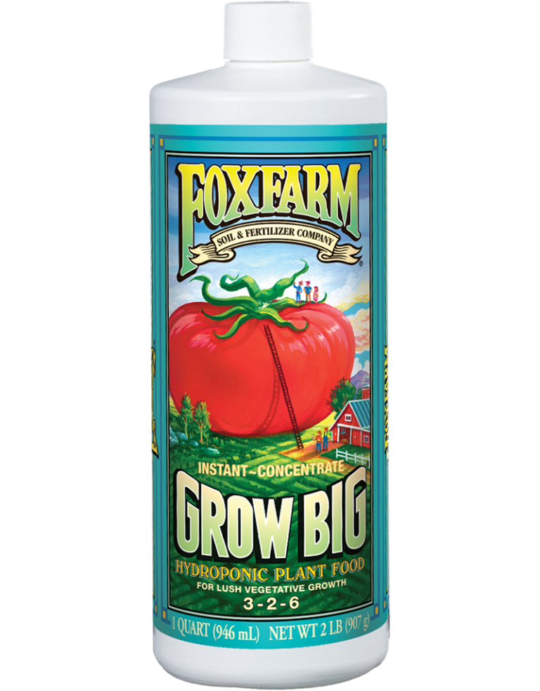 FoxFarm Grow Big Hydroponic Liquid Plant Food 3-2-6 1 Quart
